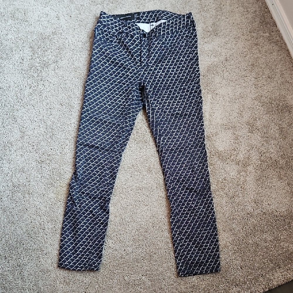 Stylish Black and White Patterned Pants